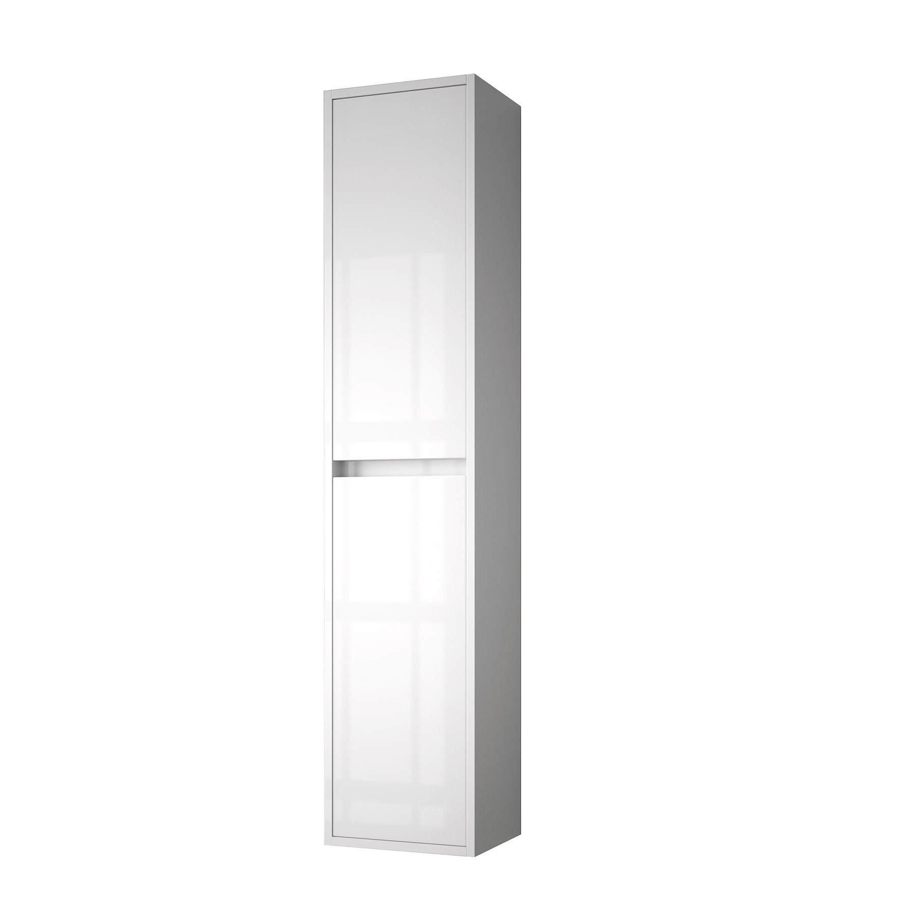 Colonna pensile bagno Jorge 2 ante bianco laccato lucido 30x24x140 Colonna pensile bagno Jorge 2 ante bianco laccato lucido 30x24x140