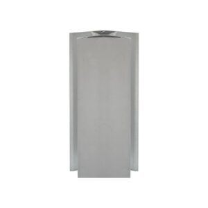Angolare per zoccolo 90° R12 doppio rivestimento in PVC alluminio satinato H 10 cm.
