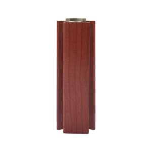 Angolare per zoccolo 90° R12 doppio rivestimento in PVC ciliegio H 12 cm.