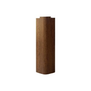 Angolare per zoccolo 90° R12 in noce scuro H 10 cm.
