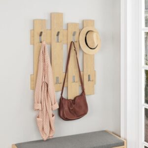 Appendiabiti a muro Wave rovere 8 ganci