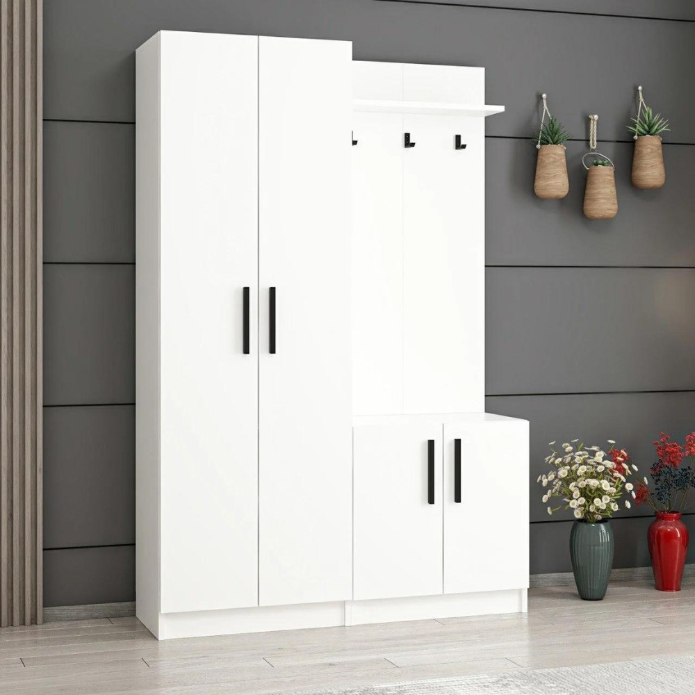 Armadio ingresso Dante con appendiabito colore bianco Armadio ingresso Dante con appendiabito colore bianco