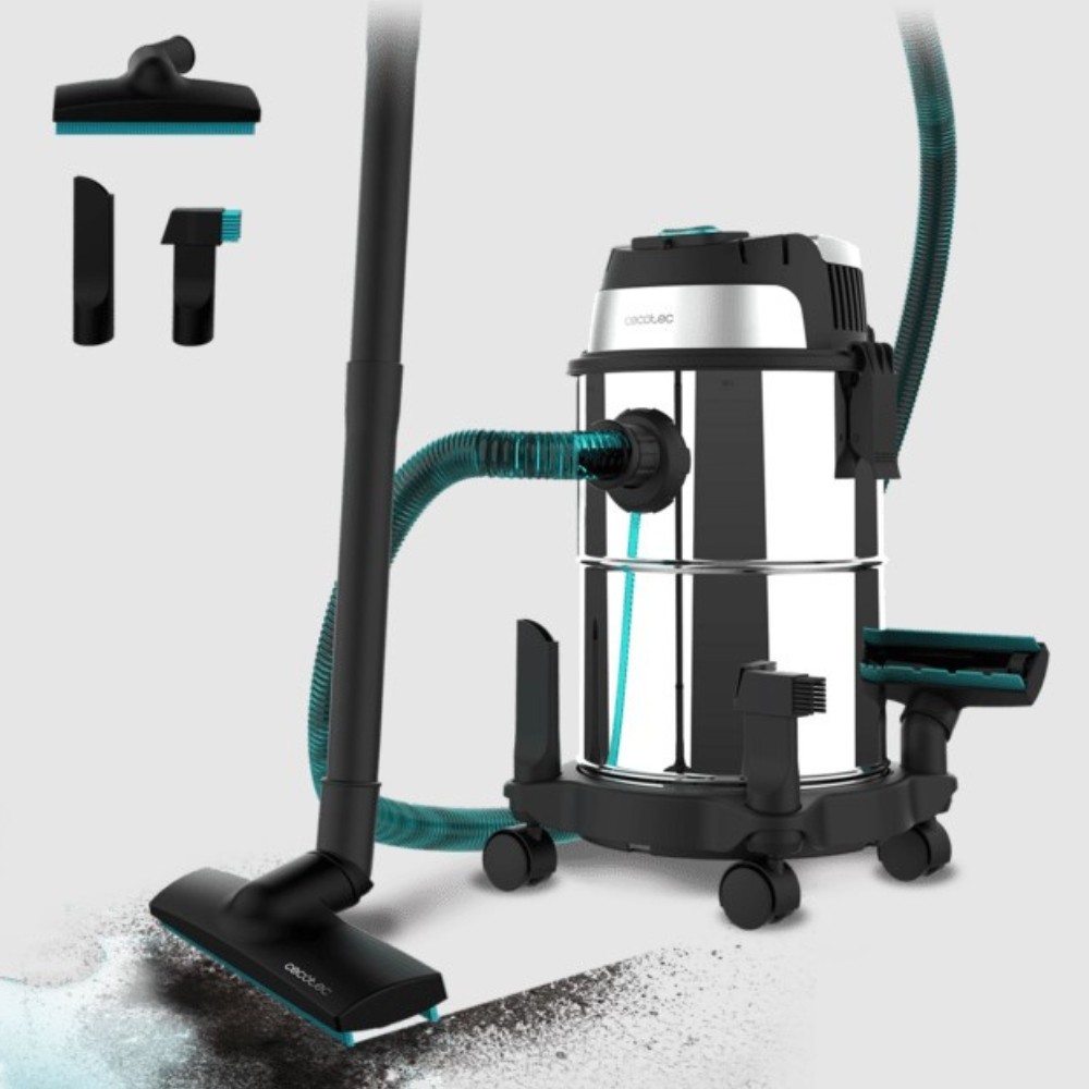 Aspirapolvere Cecotec Conga Rockstar Wet & Dry Steel per solidi e liquidi con 1200 W di potenza e 16 L di capacità Aspirapolvere Cecotec Conga Rockstar Wet & Dry Steel per solidi e liquidi con 1200 W di potenza e 16 L di capacità