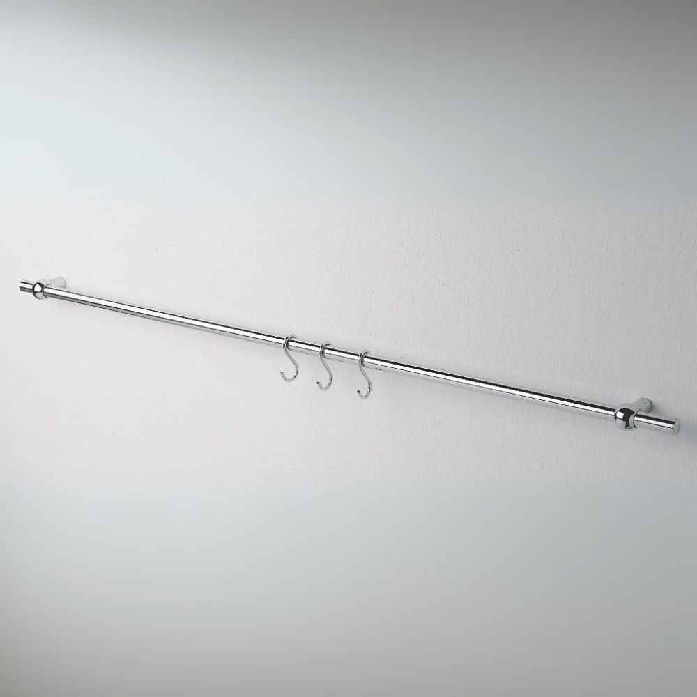 Asta appendi mestoli KITCROMO90 4 ganci 90 cm cromo Asta appendi mestoli KITCROMO90 4 ganci 90 cm cromo