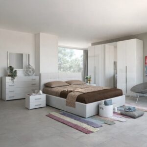 Camera da letto Nerano bianco laccato