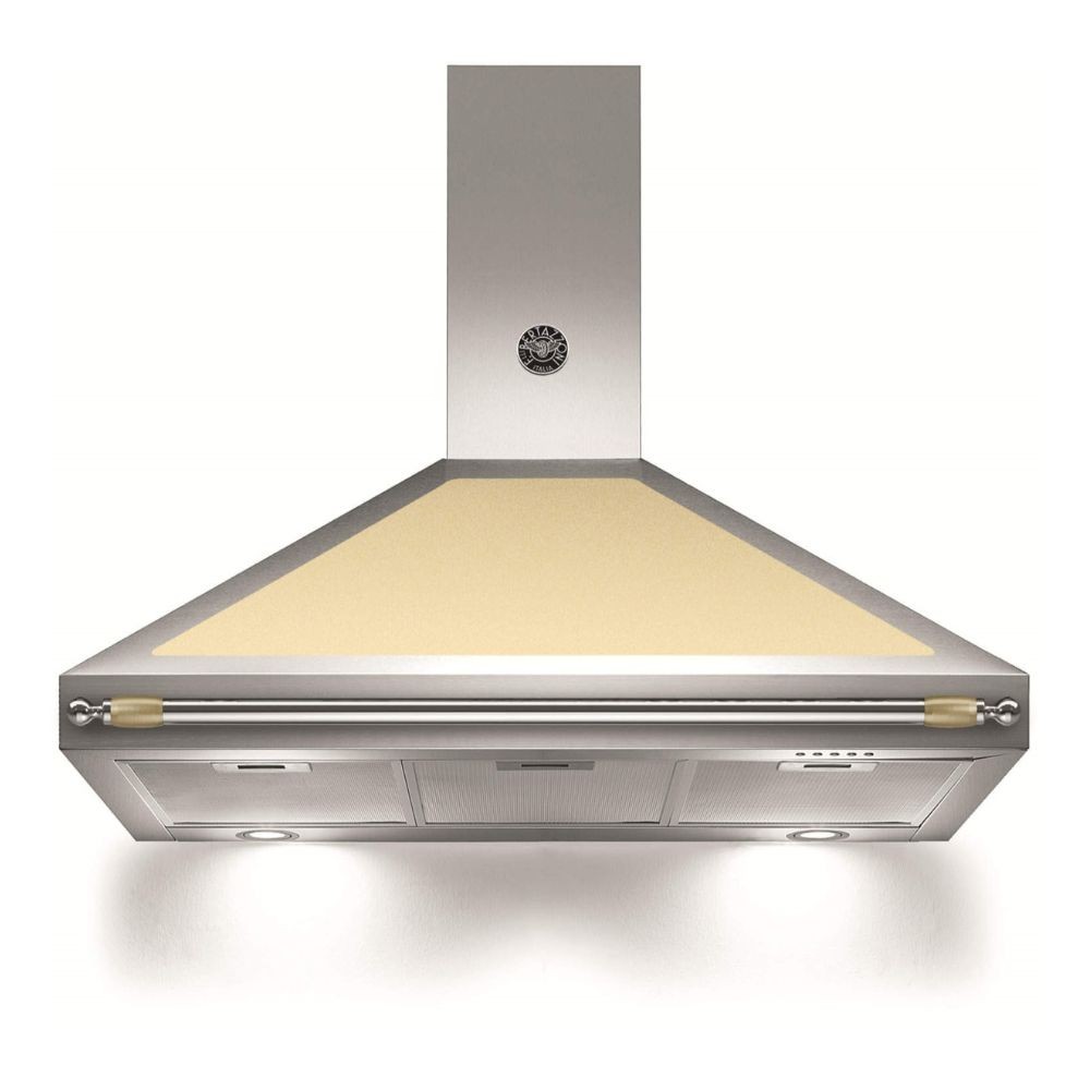 Cappa camino Bertazzoni K100HERCRA da 100 cm. in inox e crema classe A Cappa camino Bertazzoni K100HERCRA da 100 cm. in inox e crema classe A