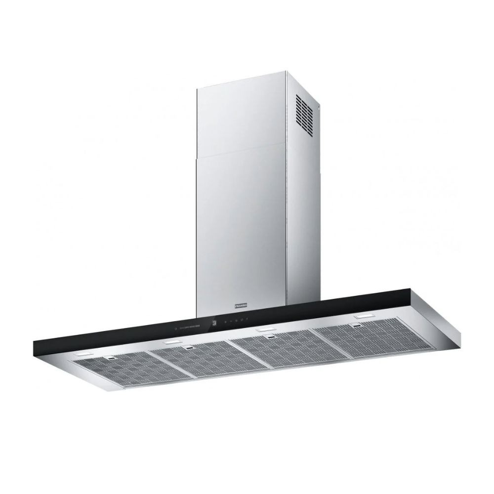 Cappa Franke da parete FTLN 120 cm inox e vetro nero classe A+ Cappa Franke da parete FTLN 120 cm inox e vetro nero classe A+