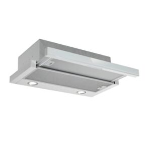 Cappa integrata sottopensile Tecnowind Slim 90 luce a led 3 livelli velocità 90 cm verniciata grigio con frontalino inox