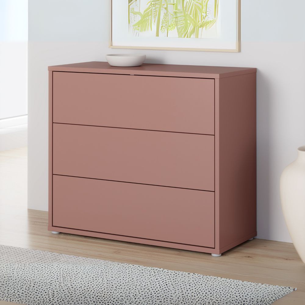 Cassettiera Medea 3 cassetti in colore terracotta Cassettiera Medea 3 cassetti in colore terracotta
