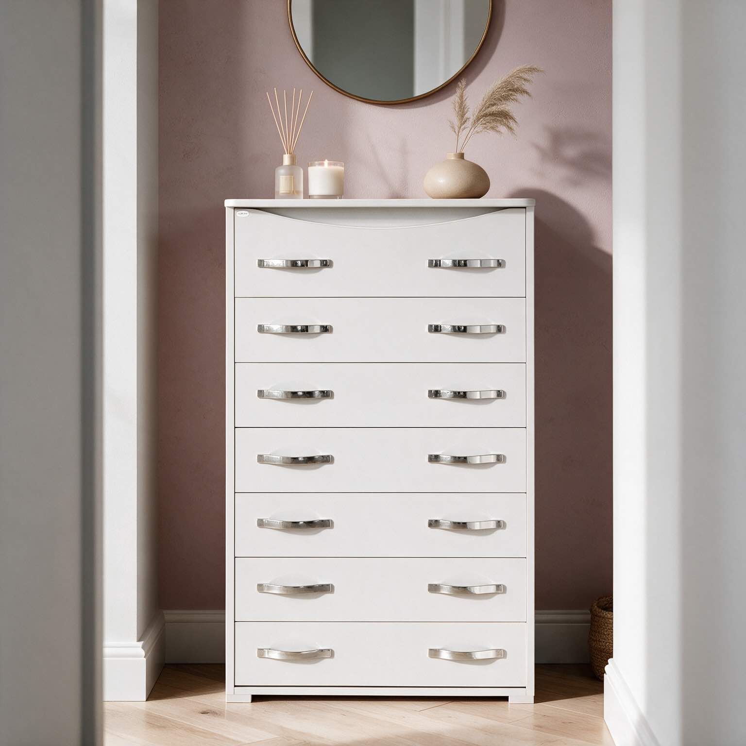 Cassettiera Settimino Maxi 127x76x41 bianco frassinato Cassettiera Settimino Maxi 127x76x41 bianco frassinato