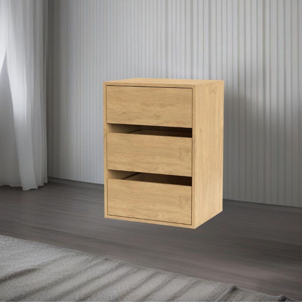 Cassettiera Smart ST2 con 3 cassetti in colore rovere Cassettiera Smart ST2 con 3 cassetti in colore rovere