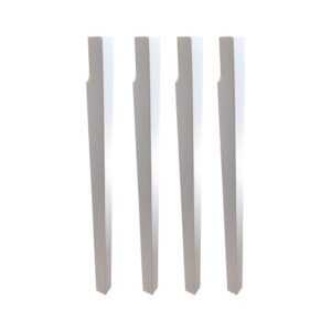 Confezione 4 gambe piramidali H 74 cm. in bianco frassinato