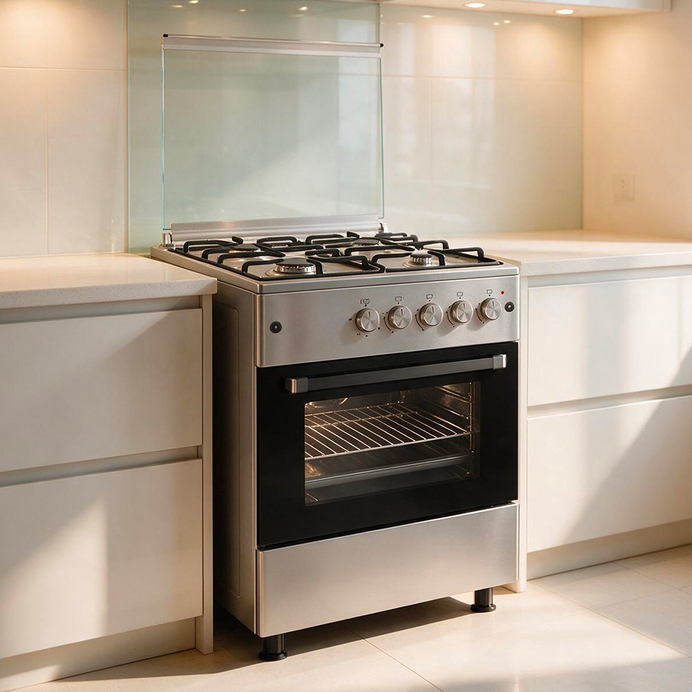 Cucina Flora 60 4 fuochi gas con forno ventilato a gas e grill elettrico Cucina Flora 60 4 fuochi gas con forno ventilato a gas e grill elettrico