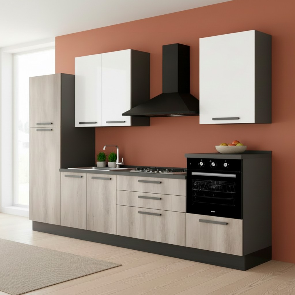 Cucina Petrol 300x216 H antracite bianco gordon Cucina Petrol 300x216 H antracite bianco gordon
