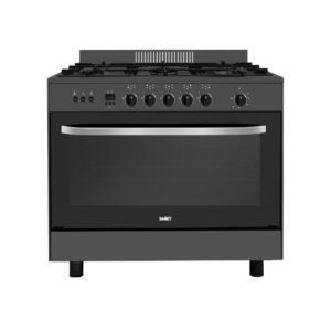 Cucina Stromboli 90x60 cm con forno a gas e grill elettrico colore nero classe A Samet
