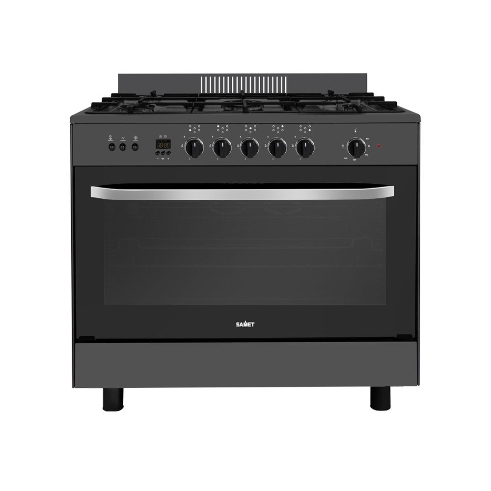 Cucina Stromboli 90x60 cm con forno a gas e grill elettrico colore nero classe A Samet Cucina Stromboli 90x60 cm con forno a gas e grill elettrico colore nero classe A Samet