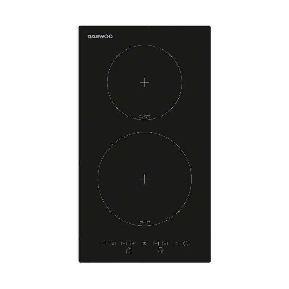 Daewoo piano cottura a induzione 30 cm H3IT25L1IT con 2 zone di cottura nero Daewoo piano cottura a induzione 30 cm H3IT25L1IT con 2 zone di cottura nero