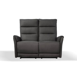 Divano 2 posti Thun 2 recliner elettrici effetto nabuk grigio D120