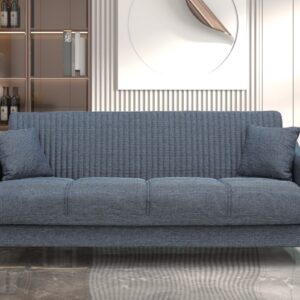 Divano letto contenitore Montana 3 posti colore grigio Mina 10