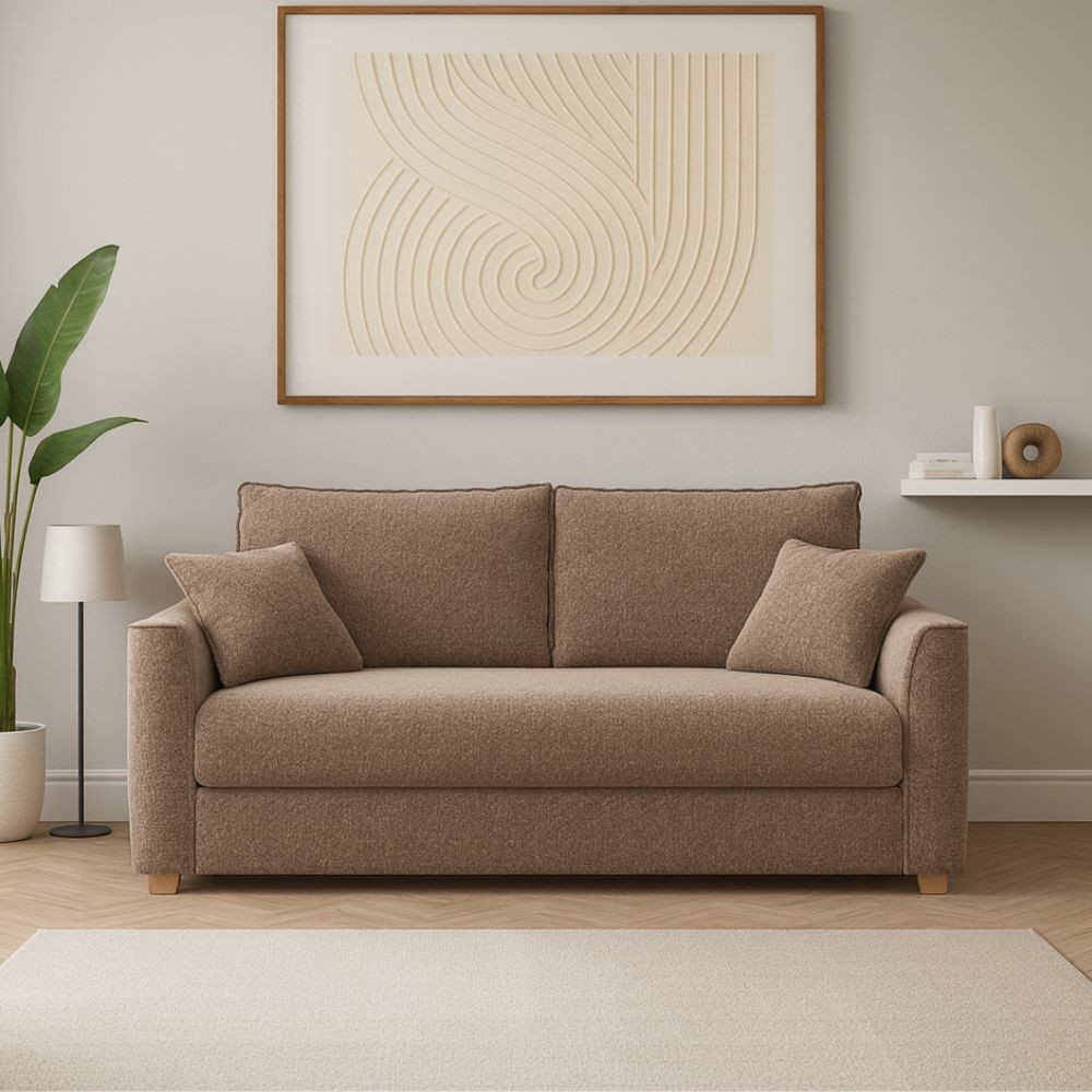 Divano letto Cosy con contenitore in Barrel 19 taupe Divano letto Cosy con contenitore in Barrel 19 taupe