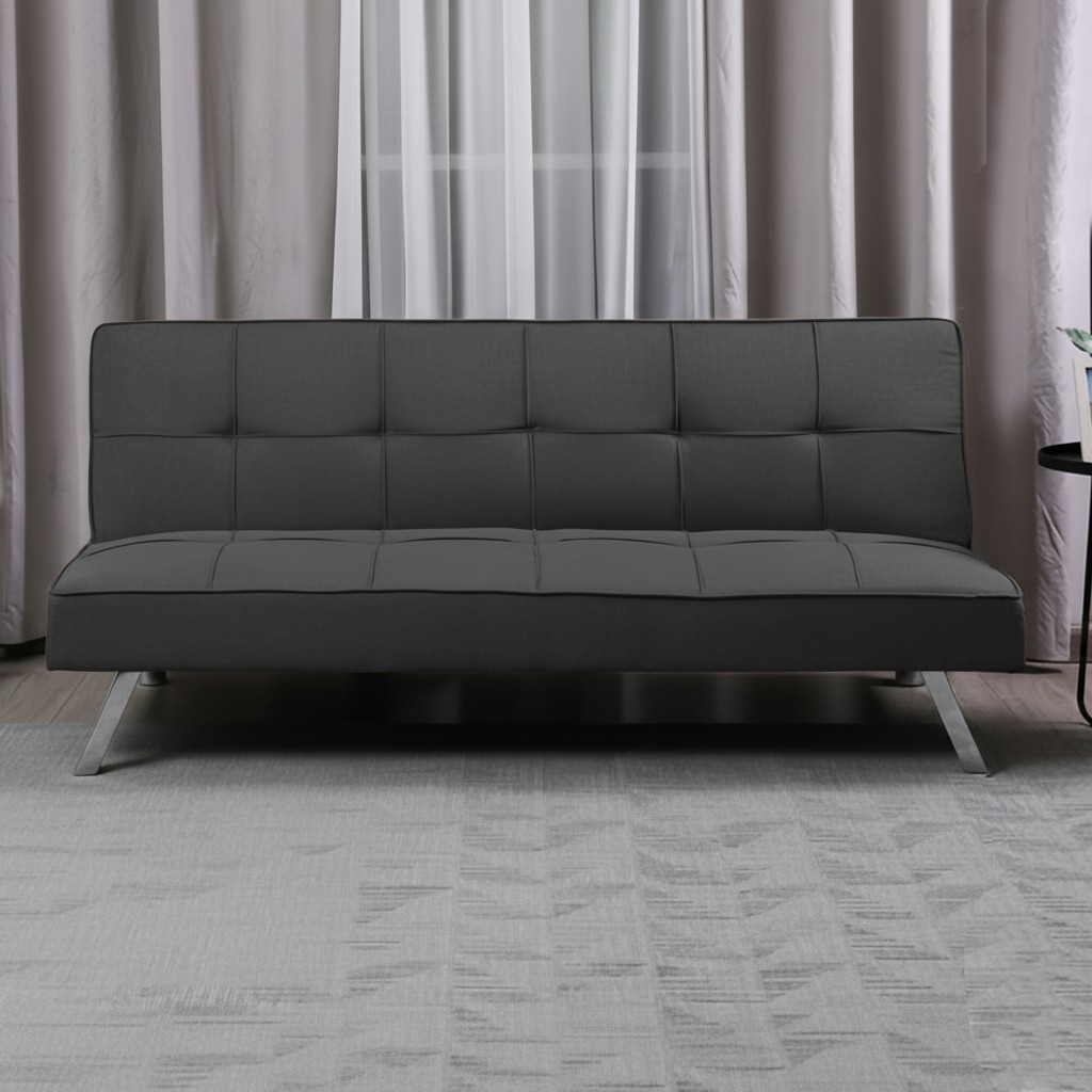 Divano letto Daynora in tessuto colore grigio scuro Divano letto Daynora in tessuto colore grigio scuro