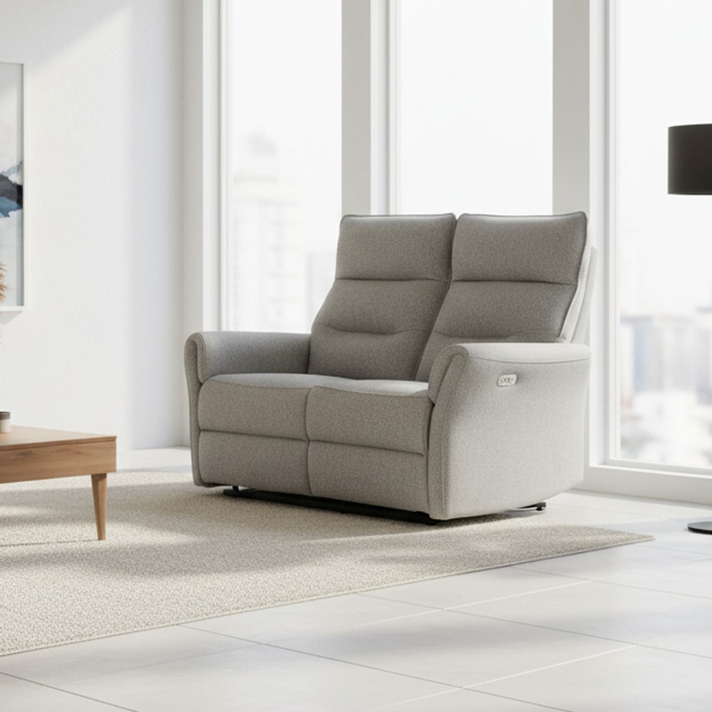 Divano recliner 2 posti Softwave elettrico in tessuto G268 grigio Divano recliner 2 posti Softwave elettrico in tessuto G268 grigio