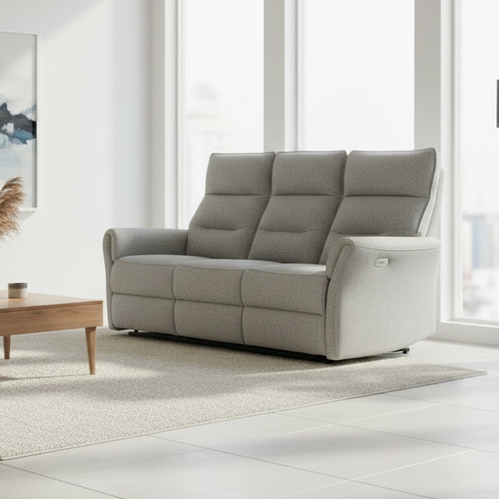 Divano recliner 3 posti Softwave elettrico in tessuto G268 grigio Divano recliner 3 posti Softwave elettrico in tessuto G268 grigio