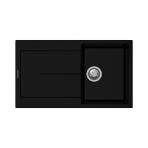 Enigma D100 lavello vasca e gocciolatoio nero