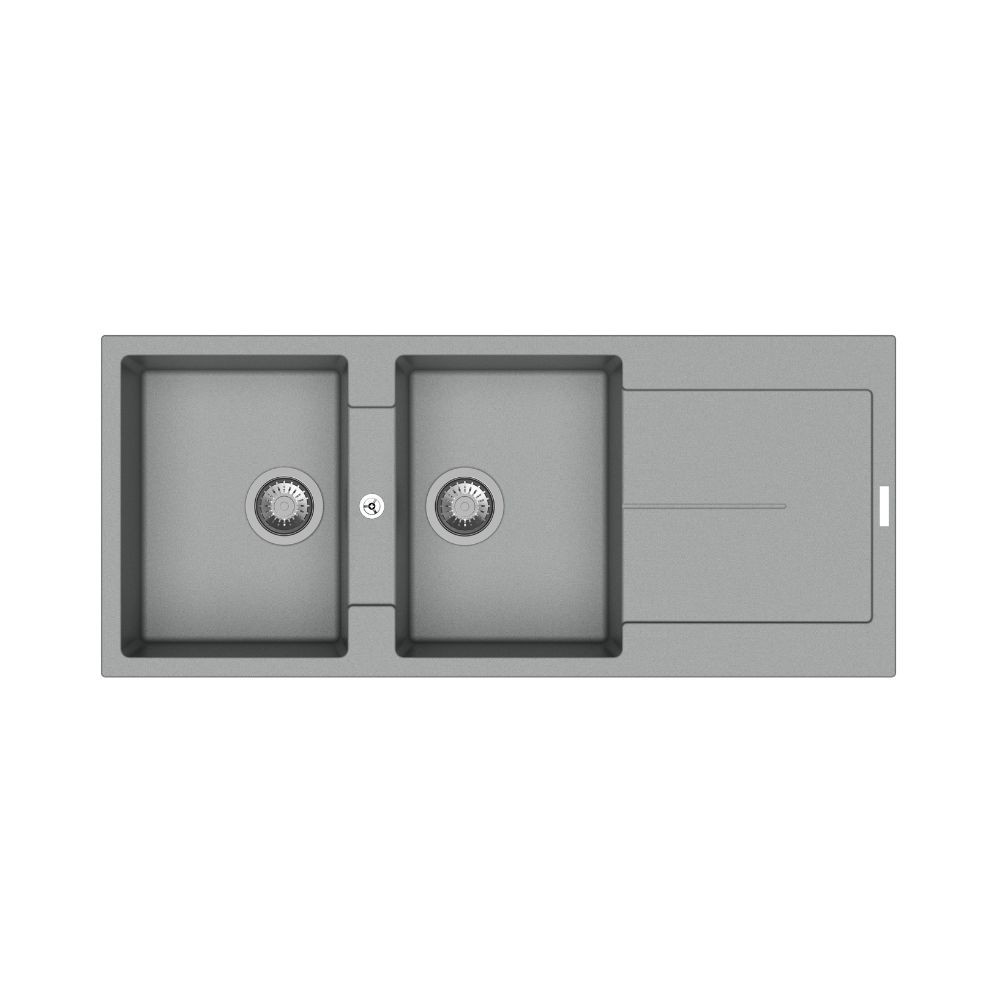 Enigma D200 lavello 2 vasche e gocciolatoio croma Enigma D200 lavello 2 vasche e gocciolatoio croma
