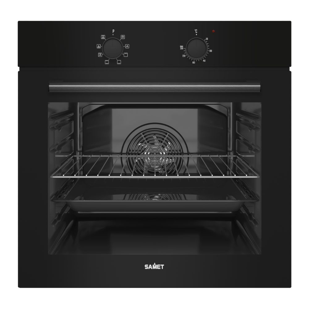 Forno Samet Calliope8F multifunzione 2 manopole colore nero classe A+ Forno Samet Calliope8F multifunzione 2 manopole colore nero classe A+