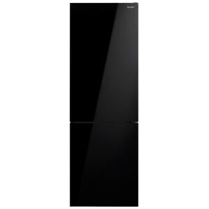 Frigorifero combinato Sharp SJNBA31IEBGD 331 lt No Frost con estetica glass nero classe D