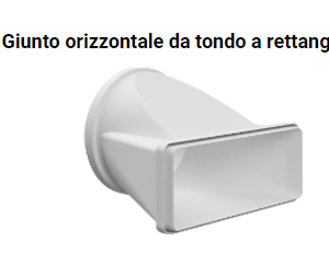 Giunto orizzontale da tondo a rettangolare per cappe BVGQT229