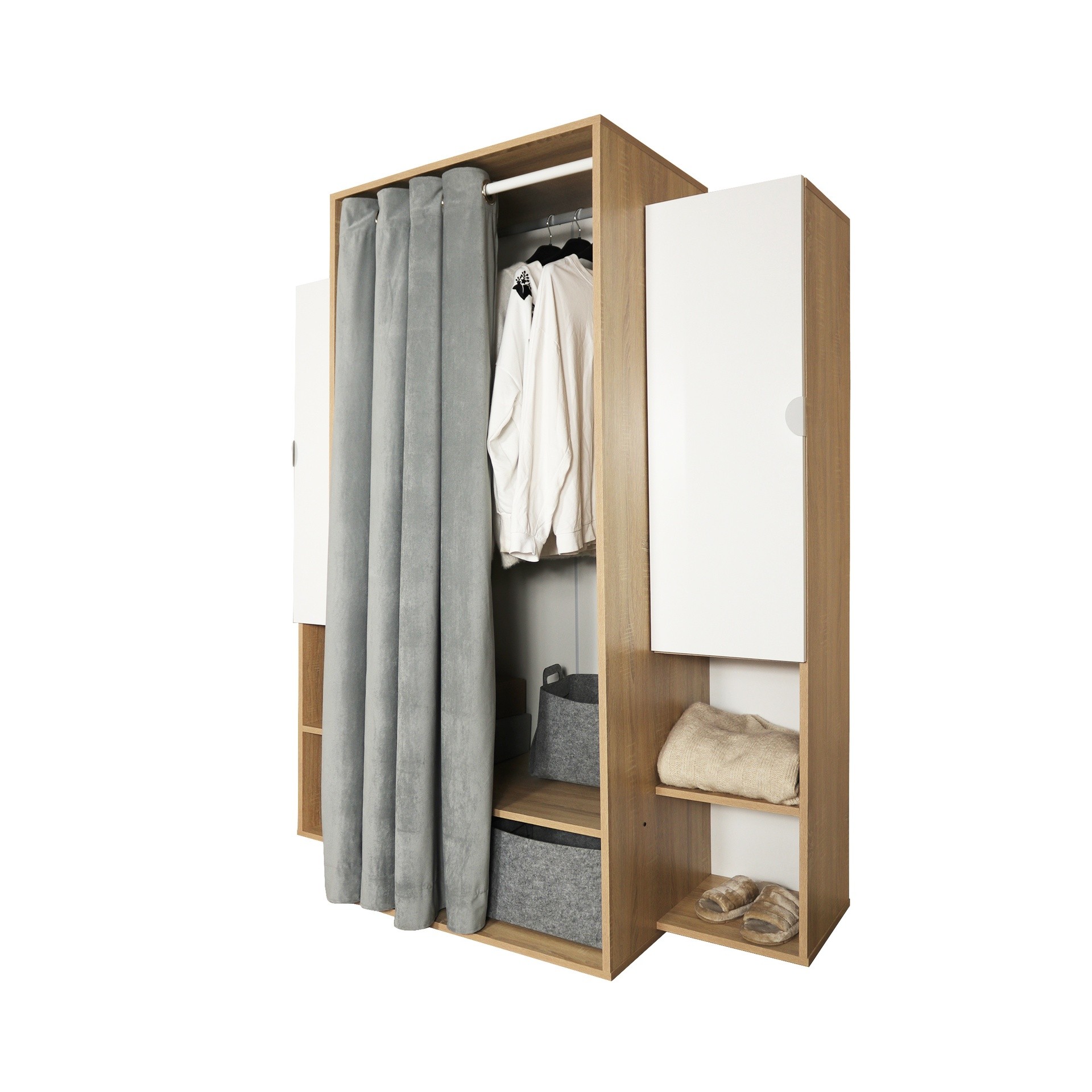Guardaroba Krell rovere bianco 150x56x184h Guardaroba Krell rovere bianco 150x56x184h