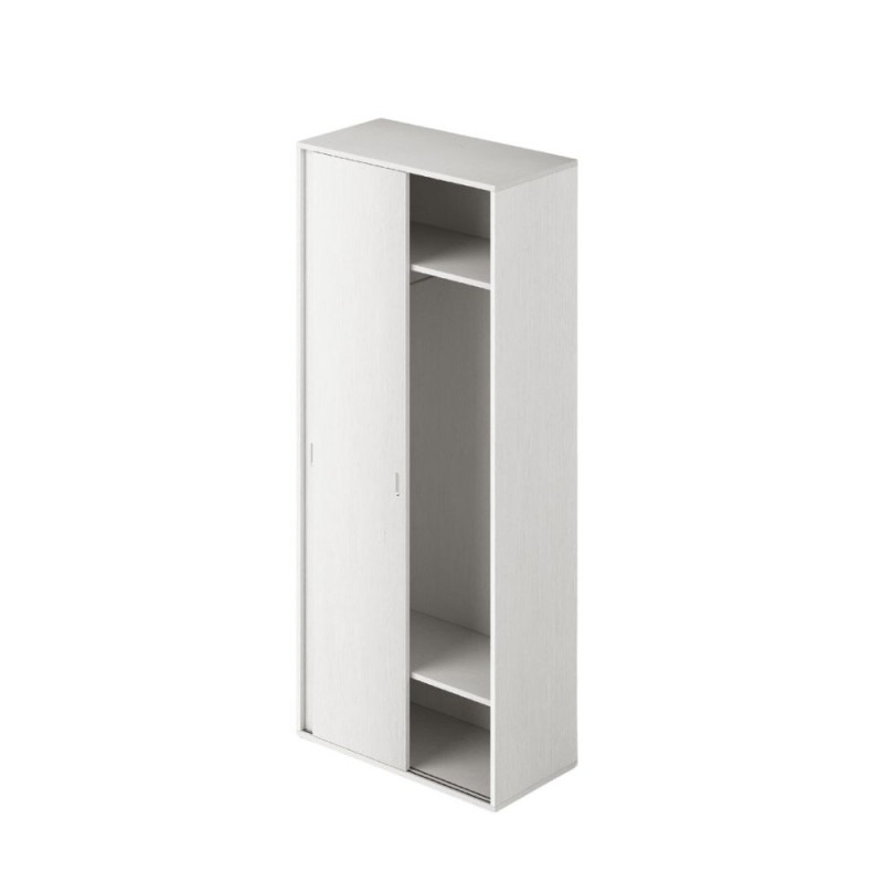 Ingresso modulo da 90 H.212 ante scorrevoli con appendiabiti colore bianco frassinato Ingresso modulo da 90 H.212 ante scorrevoli con appendiabiti colore bianco frassinato