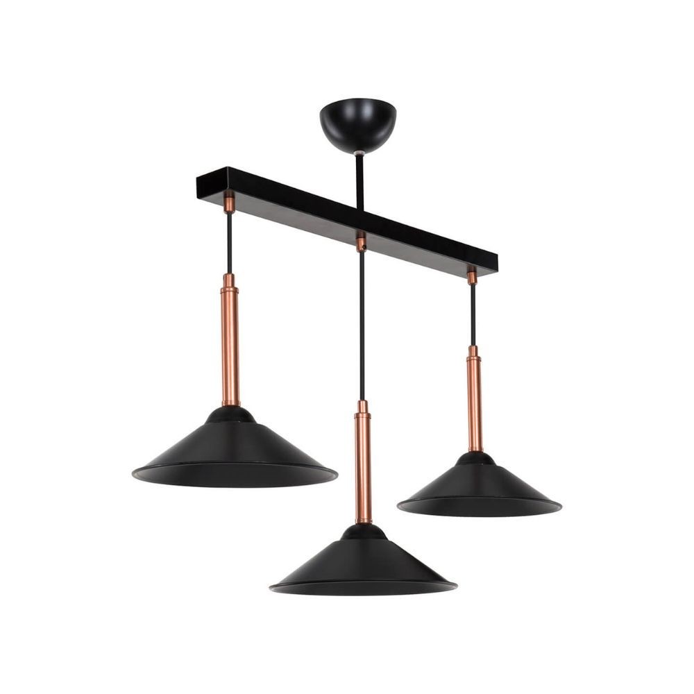 Lampada a sospensione Mandarin MDL4221 con paralumi metallo nero Lampada a sospensione Mandarin MDL4221 con paralumi metallo nero
