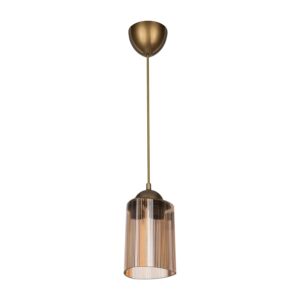 Lampada da soffitto Optical MDL3749 con paralume triangolo in plastica ambrato