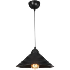 Lampada da soffitto Sava ASZ1617 con paralume in metallo nero
