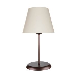 Lampada da tavolo Elva ASZ1050 in metallo e paralume in PVC effetto tessuto