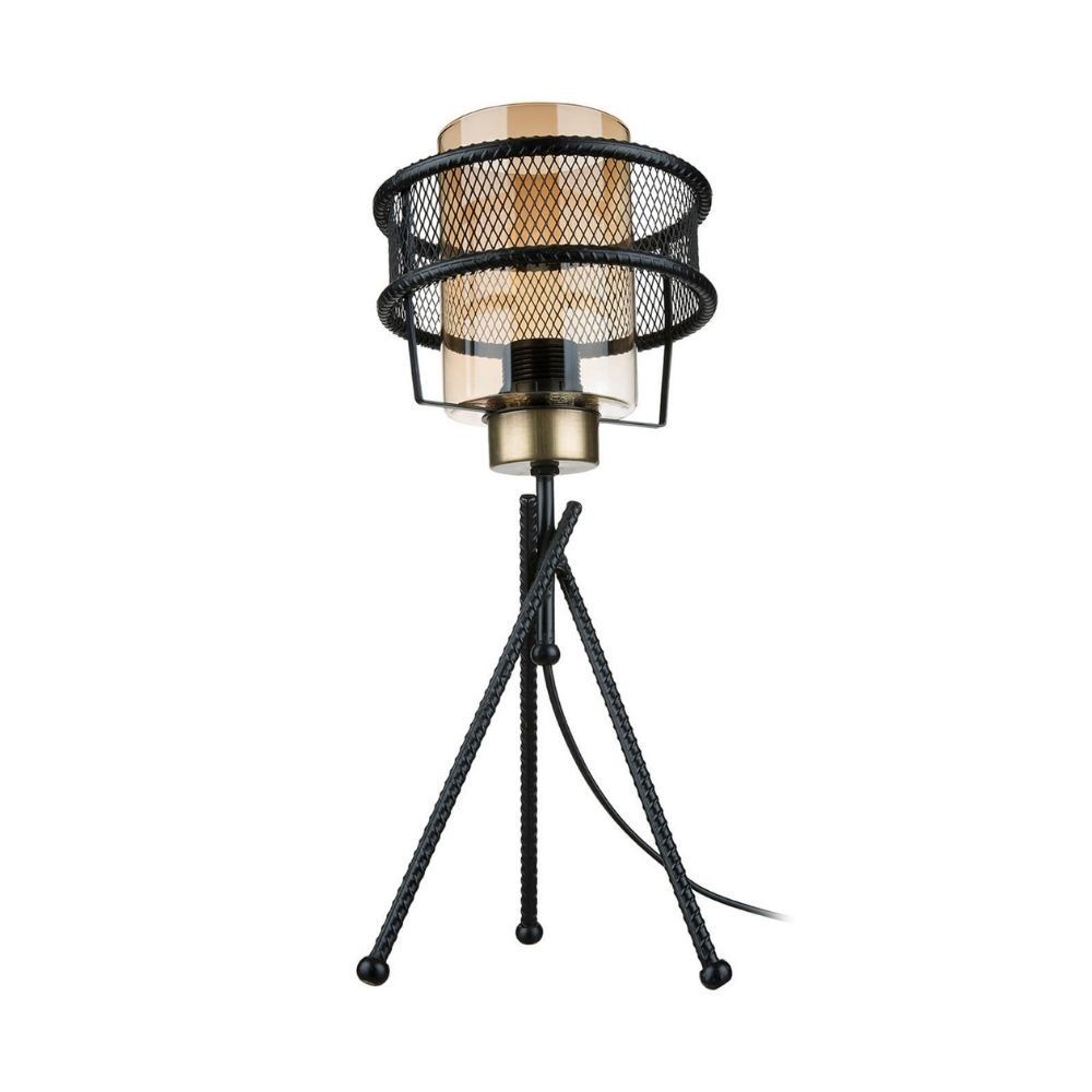 Lampada da tavolo Grande MDL3713 in ferro intrecciato paralume vetro Lampada da tavolo Grande MDL3713 in ferro intrecciato paralume vetro
