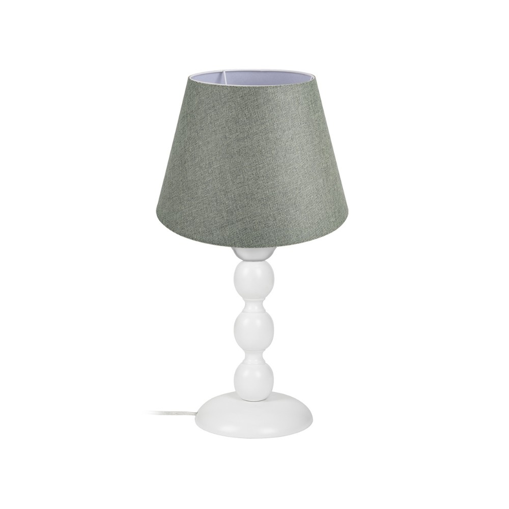 Lampada da tavolo LAGUNAH272638 con paralume verde e base bianca Lampada da tavolo LAGUNAH272638 con paralume verde e base bianca