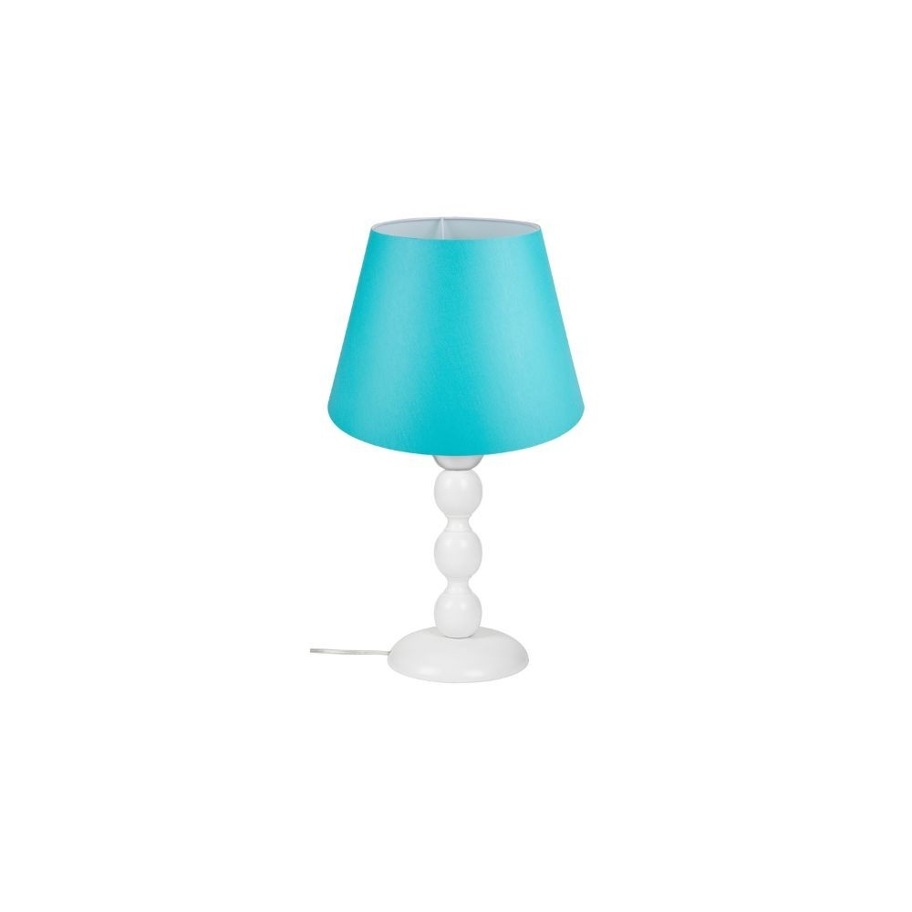 Lampada da tavolo LAGUNAH272877 con paralume in PVC effetto tessuto turchese Lampada da tavolo LAGUNAH272877 con paralume in PVC effetto tessuto turchese