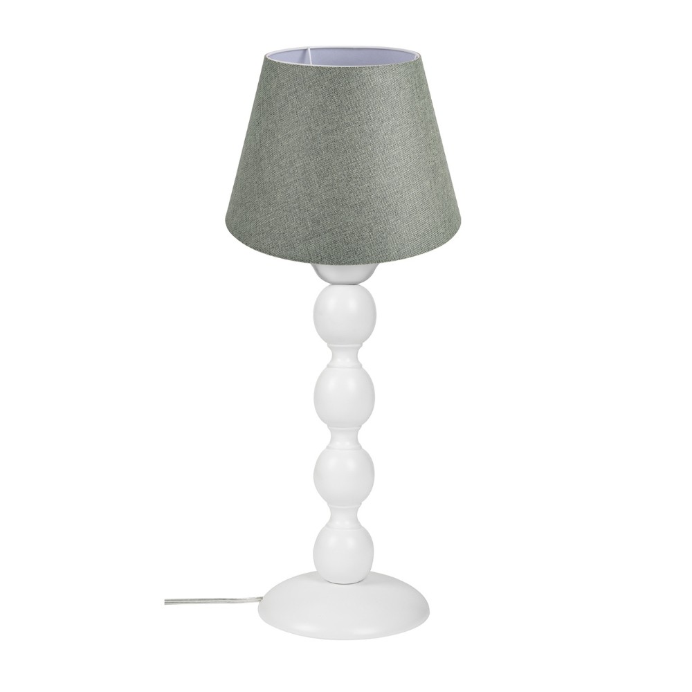 Lampada da tavolo LAGUNAH372638 con paralume verde e base bianca Lampada da tavolo LAGUNAH372638 con paralume verde e base bianca