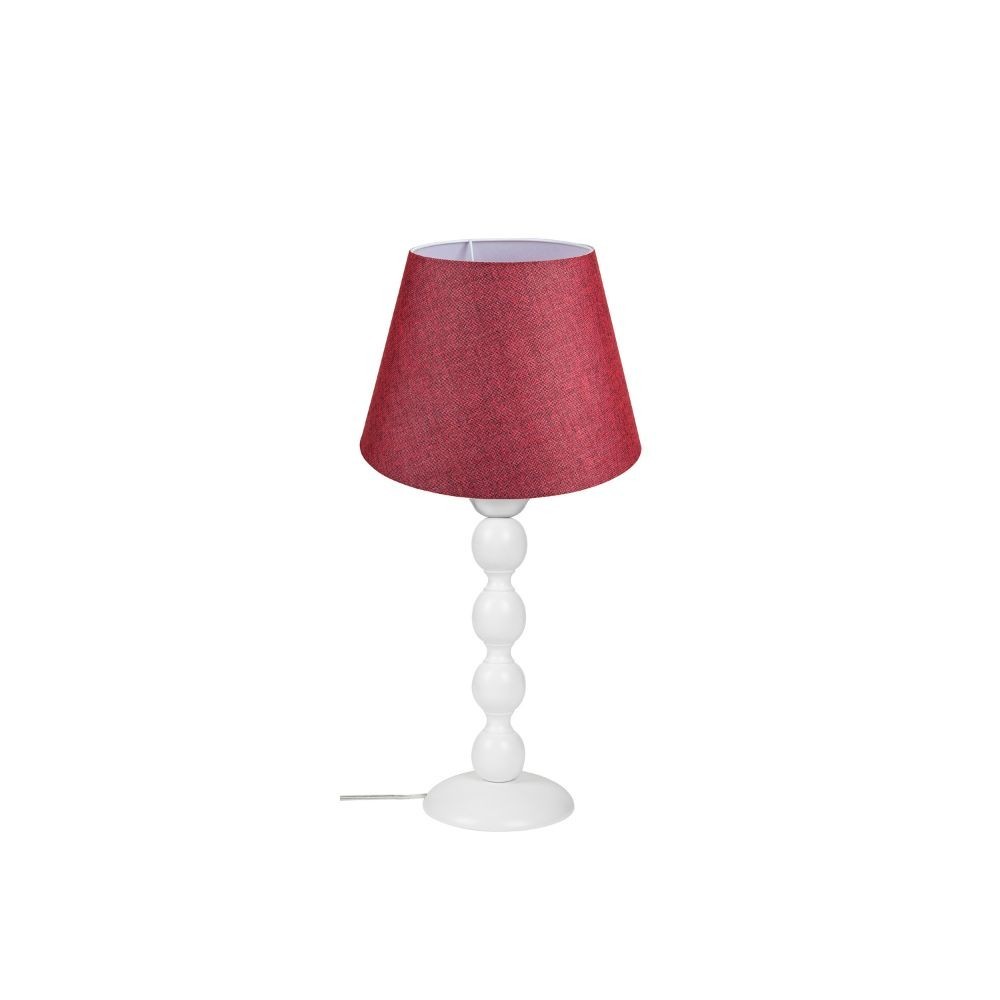 Lampada da tavolo LAGUNAH372865 con paralume in PVC effetto tessuto rosso Lampada da tavolo LAGUNAH372865 con paralume in PVC effetto tessuto rosso