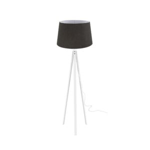 Lampada da terra DECOBI2660 con paralume in PVC effetto tessuto nero