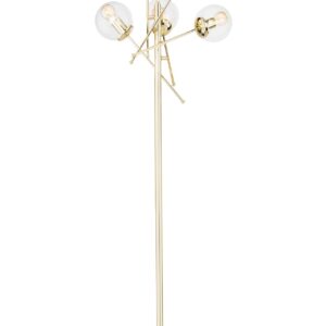 Lampada da terra Gondia ASZ1390 in metallo colore oro con 5 paralumi in vetro