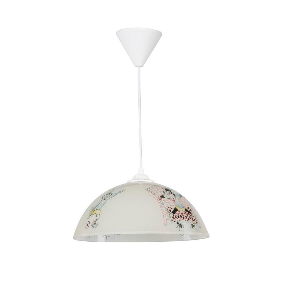 Lampada per cameretta Mufi MDL4164 vetro bianco con disegni Lampada per cameretta Mufi MDL4164 vetro bianco con disegni