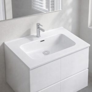 Lavabo consolle da appoggio LAV9070S in ceramica 1 vasca 71x46.5 cm. bianco lucido