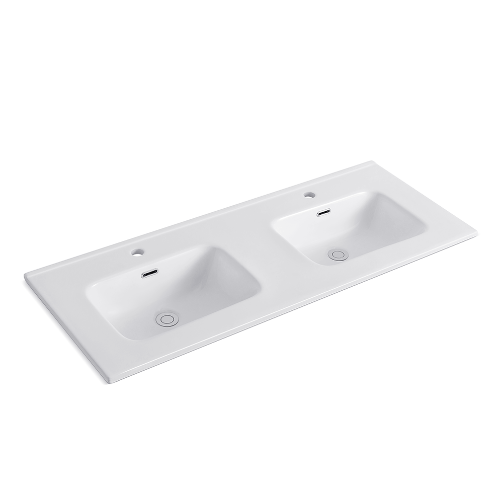 Lavabo consolle da appoggio LAV9140DS in ceramica 2 vasche 141x46 cm. bianco lucido Lavabo consolle da appoggio LAV9140DS in ceramica 2 vasche 141x46 cm. bianco lucido