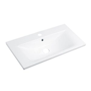Lavabo consolle da appoggio PLAT840-80 81x46.5x18 cm bianco