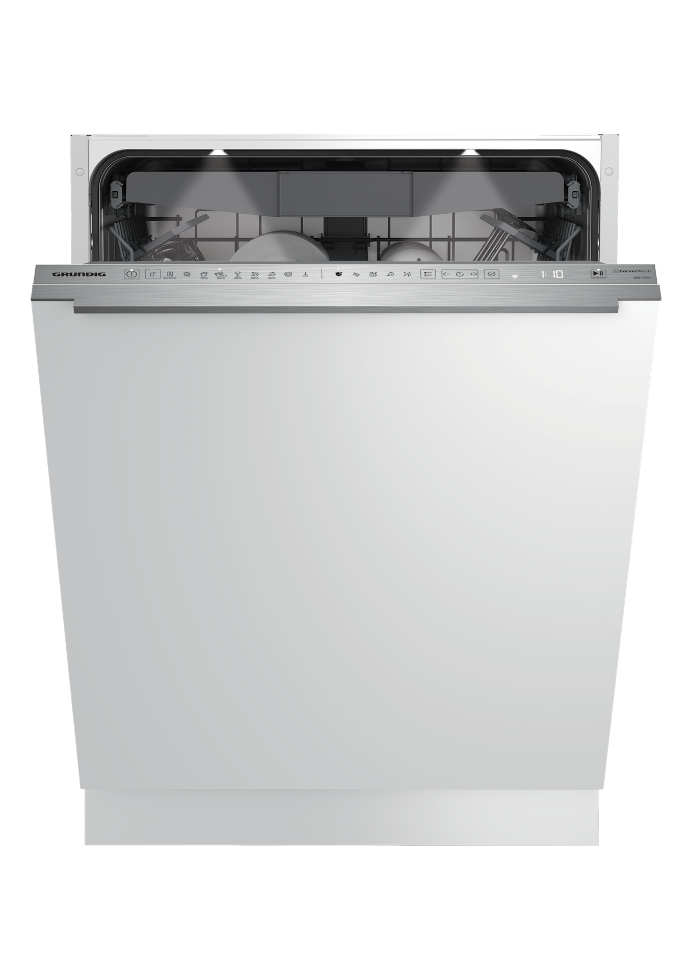 Lavastoviglie ad incasso Grundig GNVP4630BW a scomparsa totale 16 coperti, classe C Lavastoviglie ad incasso Grundig GNVP4630BW a scomparsa totale 16 coperti, classe C